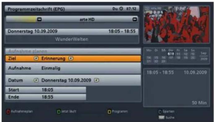 Programmzeitschrift (EPG) Do 07:12 arte HD Donnerstag 10.09.2009 18:05 - 18:55 WunderWelten Aufnahme planen Ziel Erinnerung Aufnahme Einmalig Datum Donnerstag 10.09.2009 Start 18:05 Ende 18:55 Aufnahmeplan Jetzt Haut Programm Sparten Suisse Mio QI M3 Dis Fr Sa Se Sep 14 15 16 17 18 19 20 21 22 23 24…