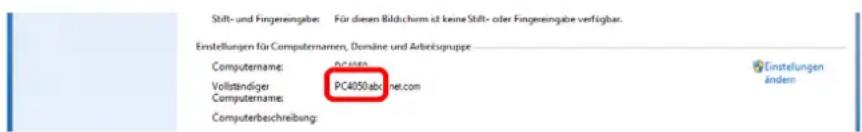Stift- und Fingereingabe: Für diesen Bildschirm ist keine Stift- oder Fingereingabe verfügbar. Einstellungen für Computernamen, Domäne und Arbeitsgruppe Computername: PC4050ab@net.com Vollständiger PC4050ab@net.com Computername: Computerbeschreibung: