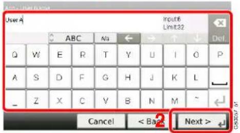 KYOCERA FS-3640MFP/KL3 - Benutzerinformationen eingeben. - 1