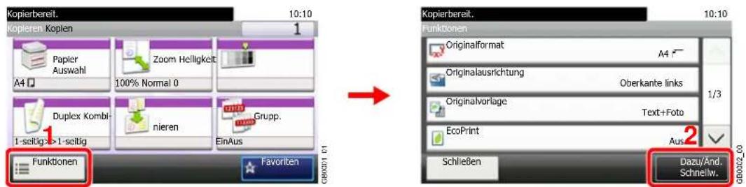 Kopierbereit. 10:10 10:10 Kopieren Kopien Papier Auswahl Zoom Helligkeit A4 100% Normal 0 Duplex Kombi- nieren Grupp. 1-seitig->1-seitig EinAus Funktionen Favorite OPPOIT 01 Kopierbereit. 10:10 Funktionen Originalformat A4 Originalausrichtung Oberkante links 1/3 Originalvorlage Text+Foto EcoPrint Aus Schließen Dazu/And. Schnelw. GB0012-00