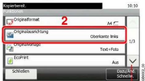 Kopierbereit. 10:10 Funktionen Originalformat Originalausrichtung Oberkante links Originalvorlage Text+Foto EcoPrint Aus Schließen Dazu/And. Schnelly. 2 1/3 GB0002_00
