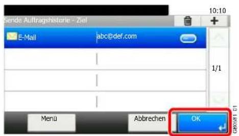 Sende Auftragshistorie - Ziel E-Mail abc@def.com 1/1 Menu Abbrechen OK GB0691 01