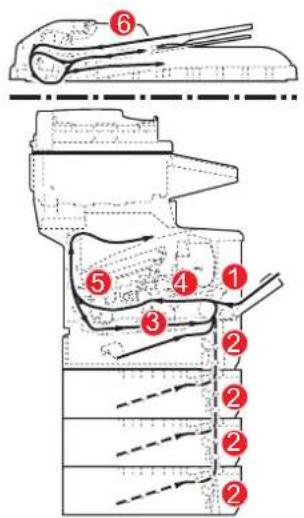 KYOCERA FS-3640MFP/KL3 - Position des Papierstaus - 1