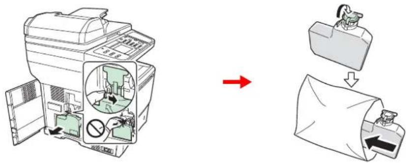 KYOCERA FS-3640MFP/KL3 - Alten Resttonerbehälter entfernen. - 2