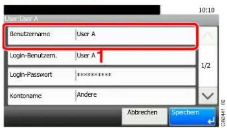 User:User A Benutzername User A Login-Benutzern. User A 1 Login-Password ***** Kontoname Andere Abbrechen Speichern