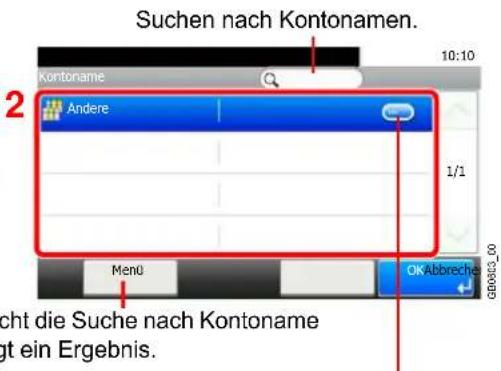 Suchen nach Kontonamen. 2 Andere 10:10 1/1 Mend OK Abbrevche GB863_10 Richt die Suche nach Kontoname gt ein Ergebnis.