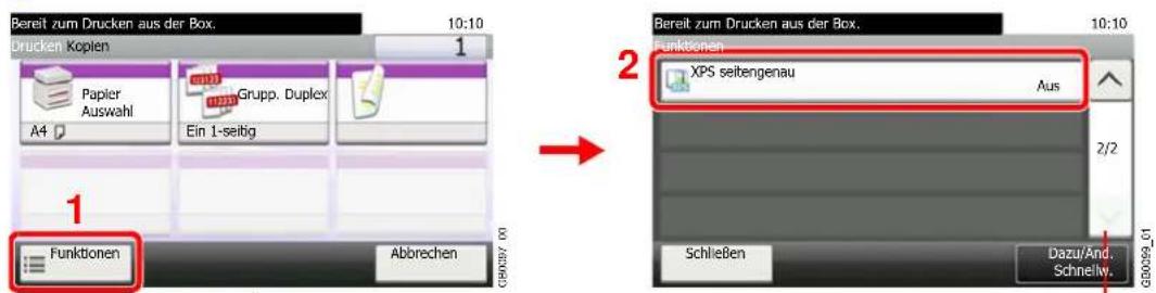 Bereit zum Drucken aus der Box. 10:10 Drucken Kopien Papier Auswahl A4 Grupp. Duplex Ein 1-seitig Funktionen Abbrechen 2 Bereit zum Drucken aus der Box. 10:10 Funktionen XPS seitengenau Aus Schließen Dazu/And. Schnelly. 10-FEBERG