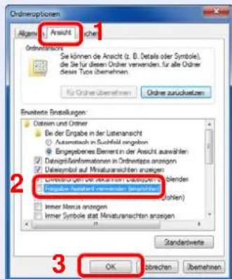 Ordenoptionen Abgaben: Ansicht 1 Ordenansicht Se können die Ansicht (e. B. Details oder Symbole), die Sie für diesen Ordener verwenden, für alle Ordner deser Tots übernehmen. No Ordener übernehmen. Ohne zurücksteilen Enwertete Einklungen: Osten und Other De der Engabe in der Latenansicht Automatisch in Sutfall erfolgen Engespezobres Element in der Ansicht auswählen Datengesreformationen in Ordentanzen anzogen Datengesprobi und Mieturanschten anzogen Umlungsmittel und Veräußerungsvermögens blenden Folgsbeufzeitrendemem (anspruchter) Inner Maurus anzogen Inner Symbole stat Mieturanschten anzogen Standerbwerte OK Übrachten Übernehmen