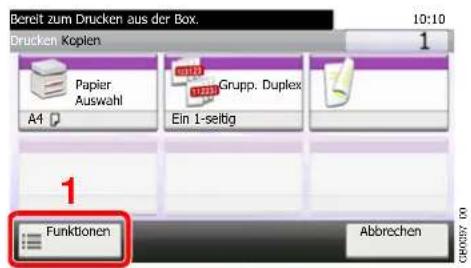 Bereit zum Drucken aus der Box. 10:10 Drucken Kopien Papier Auswahl A4 Grupp. Duplex Ein 1-seitig 1 Funktionen Abbrechen