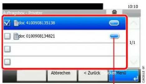 Auftragsbox - Privater doc 4100908135138 doc 0100908134821 Abbrechen < Zurück unacken Menu