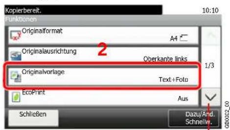 Kopierbereit. 10:10 Funktionen Originalformat Originalausrichtung 2 Oberkante links 1/3 Originalvorlage Text+Foto EcoPrint Aus Schließen Dazu/And. Schneliv. GB0022_00