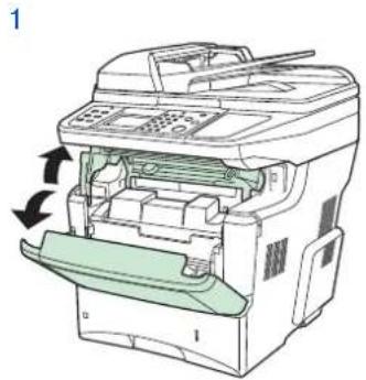 KYOCERA FS-3640MFP/KL3 - Entfernen des alten Tonerbehälters. - 1