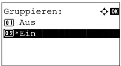 Gruppieren: 01 Aus 02 *Ein