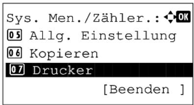 Sys. Men./Zähler.: OK 05 Allg. Einstellung 06 Kopieren 07 Drucker [Beenden ]