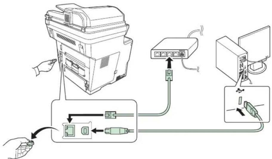 KYOCERA FS-3140MFP+/KL3 - Kabel anschließen - 2