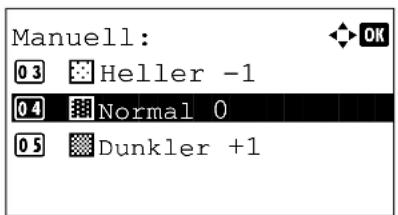 Manuell: 0 3 Heller -1 0 4 Normal 0 0 5 Dunkler +1
