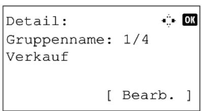 Detail: Gruppenname: 1/4 Verkauf [ Bearb. ]