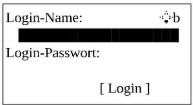 Login-Name: b Login-Password: [ Login ]