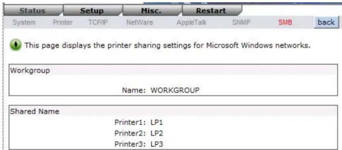 Longshine LCS-PS112 - SMB Status - 1