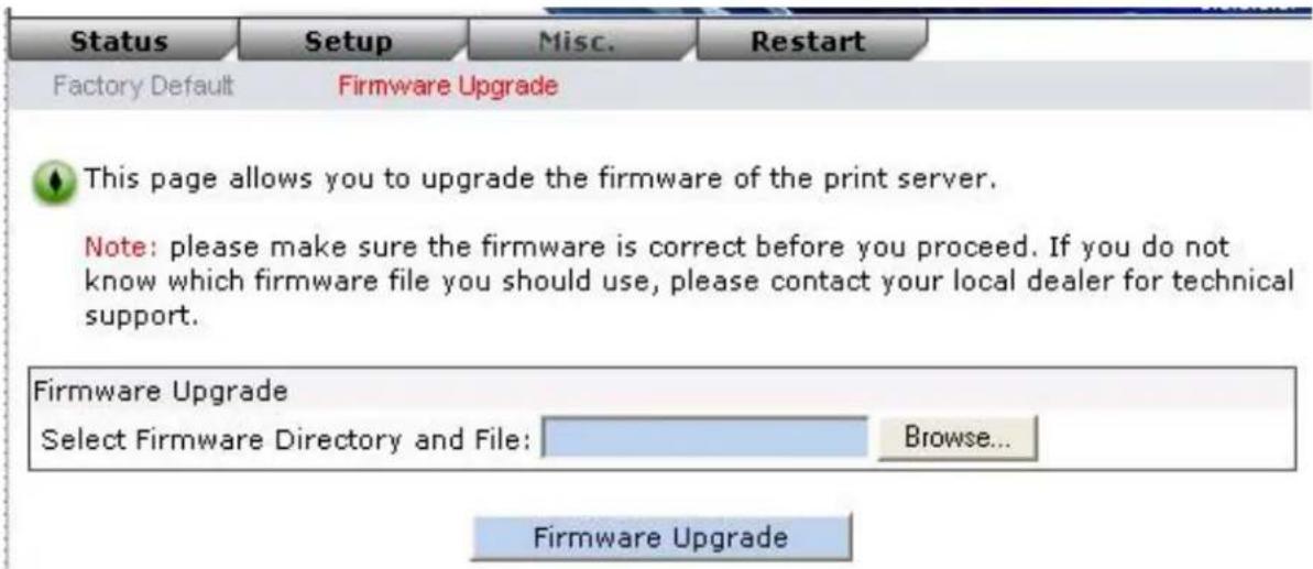 Longshine LCS-PS112 - Upgrade des Druckerservers mit einem Browser - 1