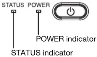 STATUS POWER POWER indicator STATUS indicator