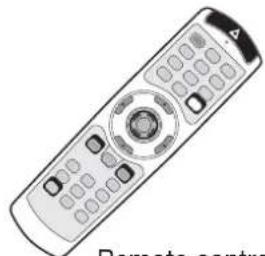 Illustration of a remote control device with no text or symbols on the device itself