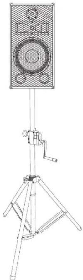 Omnitronic DX-2022 - Installation on a stand or speaker stand - 1