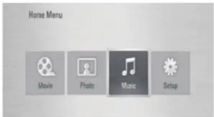 Home Menu Movie Photo Music Setup