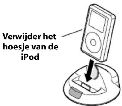 Verwijder het hoesje van de iPod