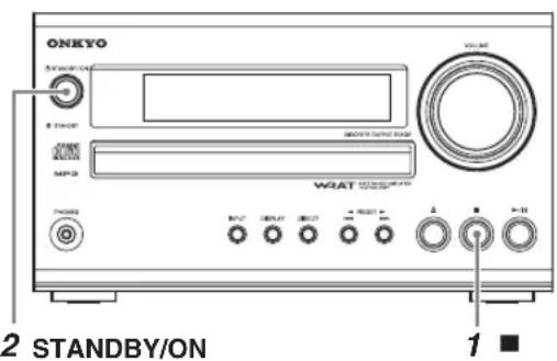 ONKYO STANDBY/ON MP3 WBAT WAT 1 2 STANDBY/ON 1 ■