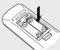 KENWOOD K-521-B - Einlegen der Fernbedienungsbatterien - 2