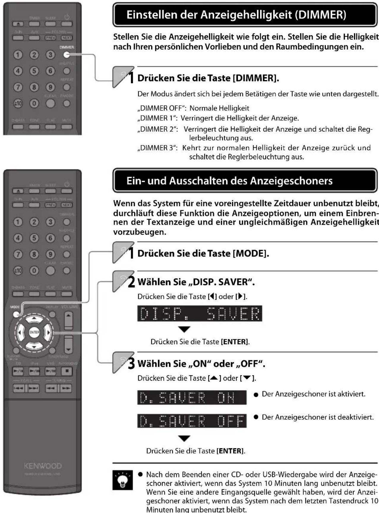 KENWOOD K-521-B - Anzeigeeinstellungen - 1