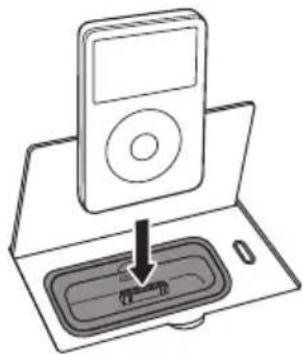 KENWOOD K-521-B - Öff nen Sie die Abdeckung der Haupteinheit und schließen Sie dann den iPod am iPod-Anschluss an. - 1