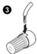KENWOOD K-711 - Anschließen der Lautsprecherkabel● - 3