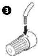 KENWOOD K-821DV - - Anschließen der Lautsprecherkabel am Hauptgerät - 3