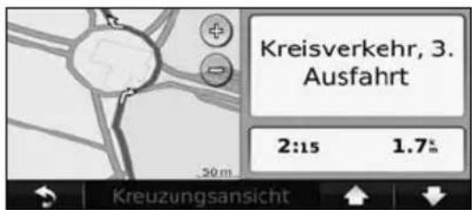 Kreisverkehr, 3. Ausfahrt 2:15 1.7m Kreuzungsansicht