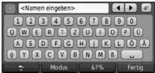 1 2 3 4 5 6 7 8 9 0 Q W E R T Z U I O P Ü A S D F G H J K L Ö Ä Ü Y X C V B N M B Modus &?% Fertig