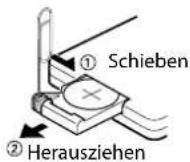 KENWOOD CLX-70-B - Wechseln der Batterien der Fernbedienungseinheit - 1