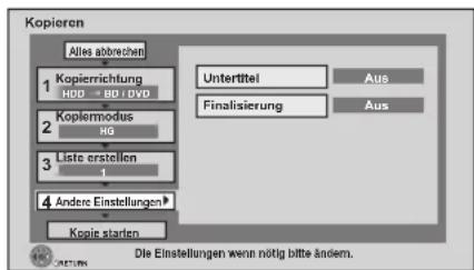 PANASONIC DMR-BST800EG - Stellen Sie sonstige Einstellungen ein. - 1