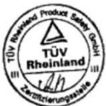TÜV Rheinland Product Sales GmbH TÜV Rheinland Zerufzierungszsteile