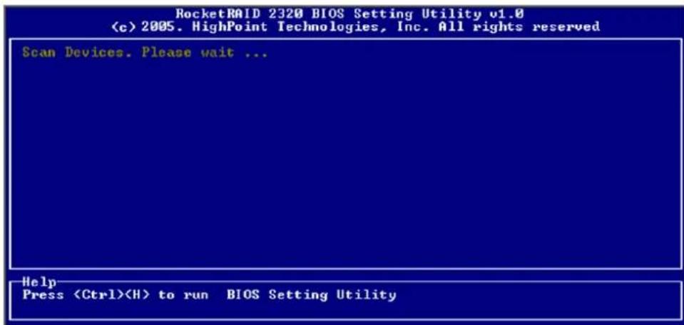 RocketRAID 2320 BIOS Setting Utility v1.0