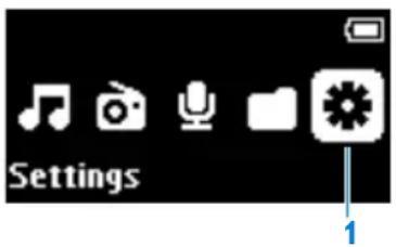 PHILIPS GoGear SA2885 - Einstellungen - 1