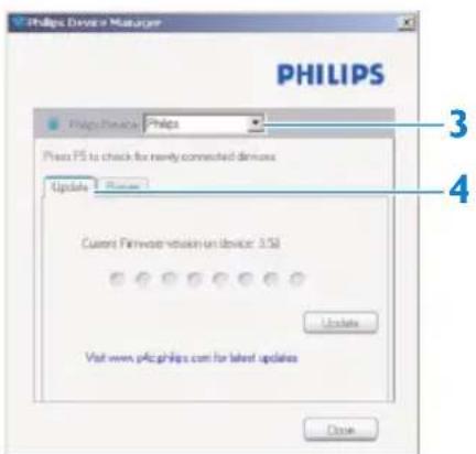 PHILIPS GoGear SA3027 - Manuelle Überprüfung der Firmware-Version - 2
