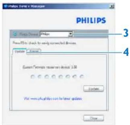 PHILIPS GoGear SA1982A - Manuelles Überprüfen der Firmware-Version - 2