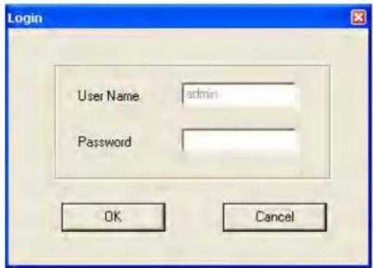 Login User Name admin Password OK Cancel