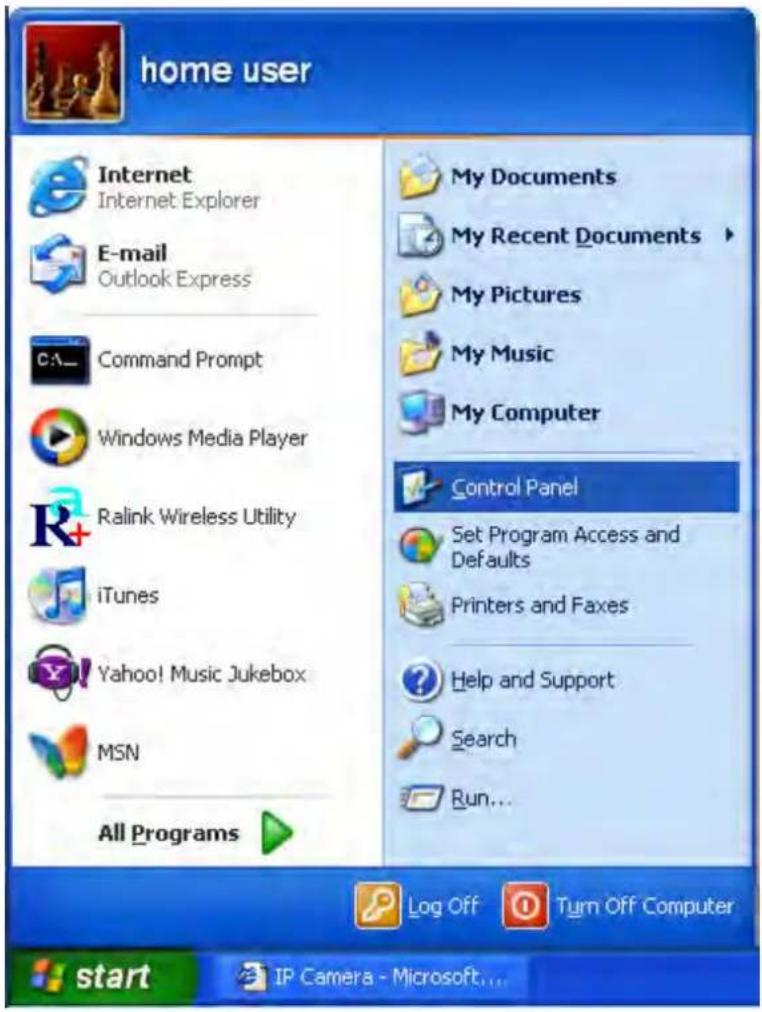home user Internet Internet Explorer E-mail Outlook Express Command Prompt Windows Media Player Ralink Wireless Utility iTunes Yahoo! Music Jukebox MSN All Programs My Documents My Recent Documents My Pictures My Music My Computer Control Panel Set Program Access and Defaults Printers and Faxes Help…