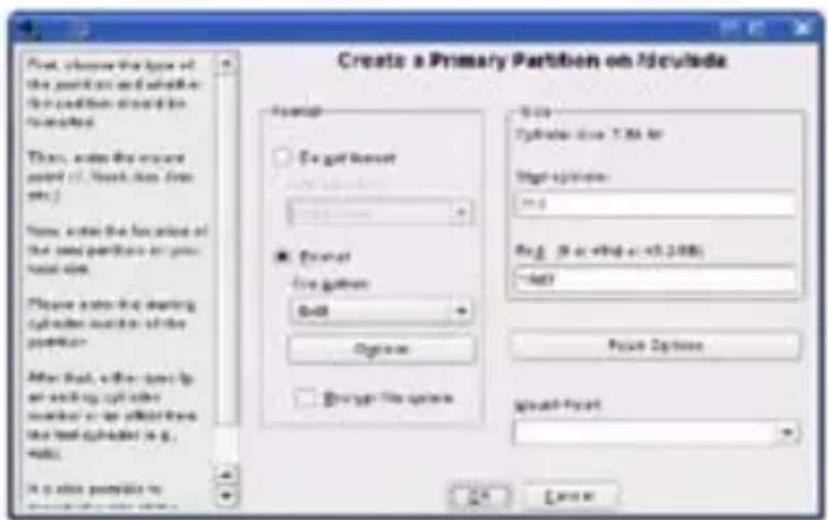 Create a Primary Partition on Decuade Format □ Ex-put format □ Format □ Input parameters Output □ Output options Output Options Spread-Point OK Cancel