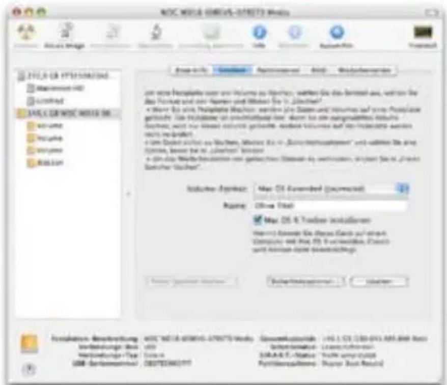 Digittrade RS64 - Partitionierung / Formatierung unter MAC OS X - 4