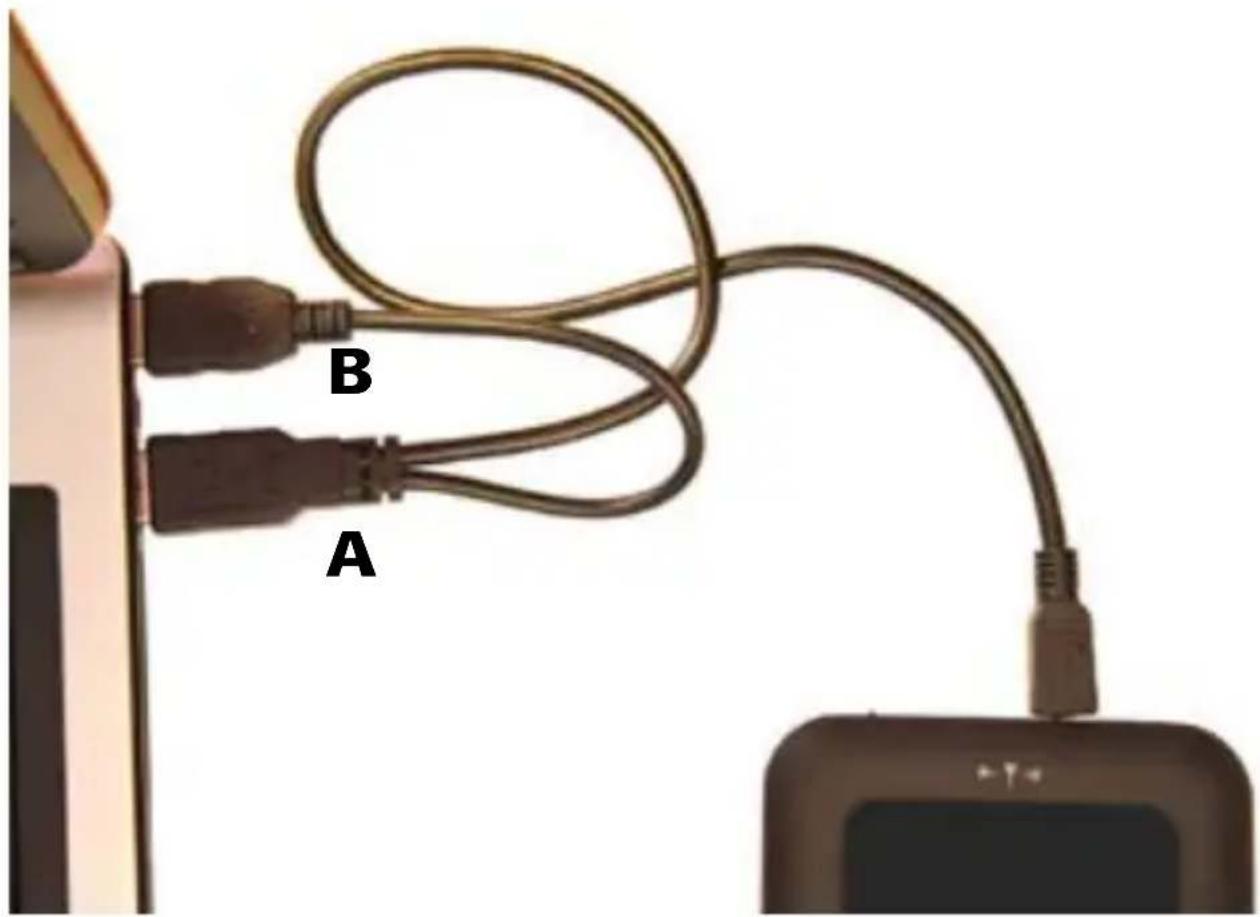 A B