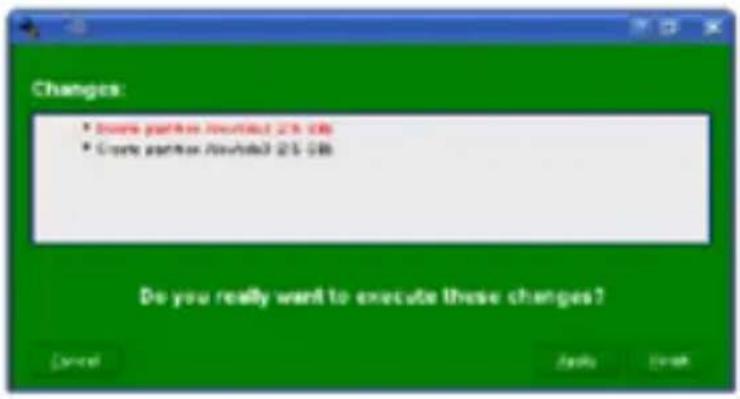 Changes: • Create partnership /Involve3 275 GB • Create partnership /Involve3 275 GB Do you really want to execute these changes? Cancel Auto Finish